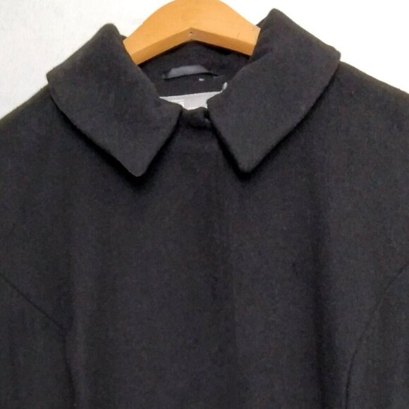 Asos NWT Black'The Dolly Skater' Swing Fit & Flair Frock Coat Hidden ButtonsSz10 - Picture 4 of 16